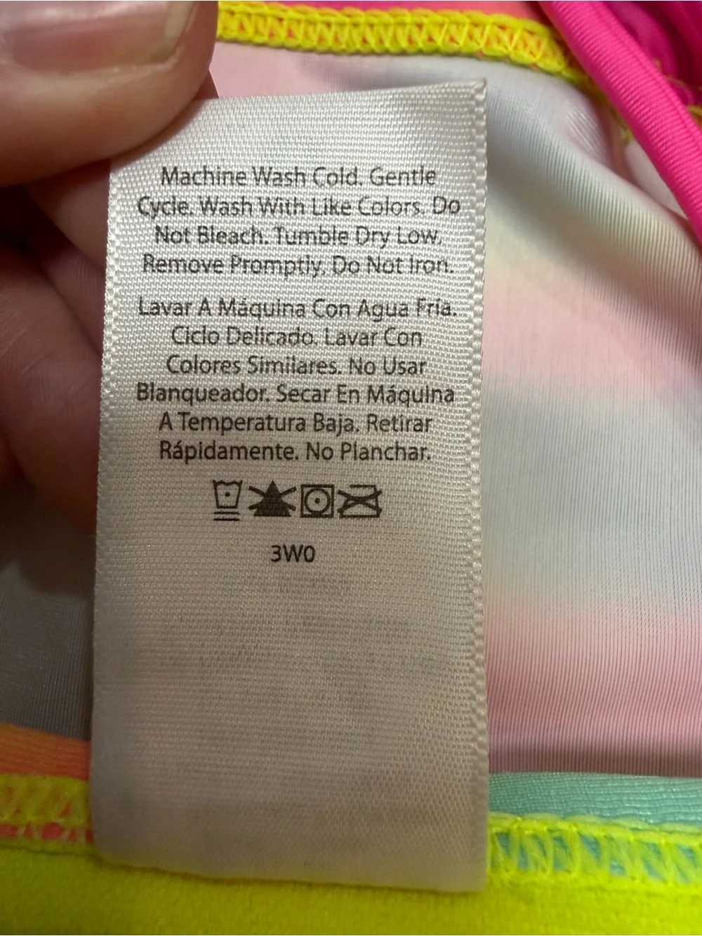 Wonder Nation Girls XXL 18 Unicorn Tropical Rainbow Tankini Swimsuit 2 Piece
